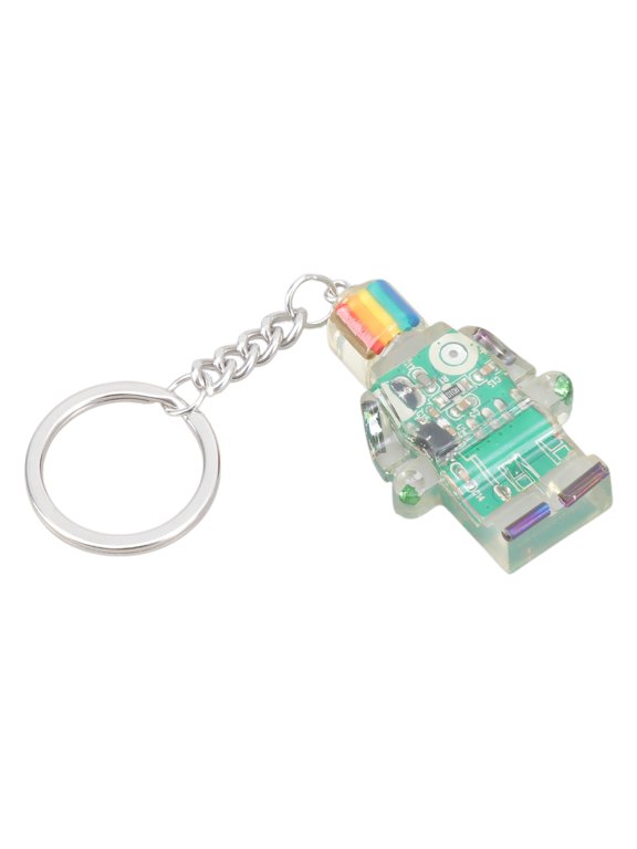 Electronic Robot Keychain Pendant Colorful Phone Charm Hip-Hop Punk Key Rings Ornament for Fashion Lover