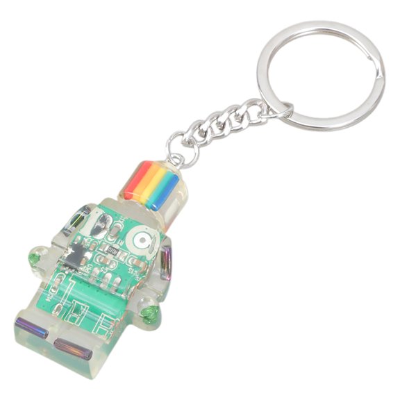 Electronic Robot Pendant Keychain Unisex Key Chain Multi-Functional Phone Chain Funny Keyrings Accessory for Women Girl