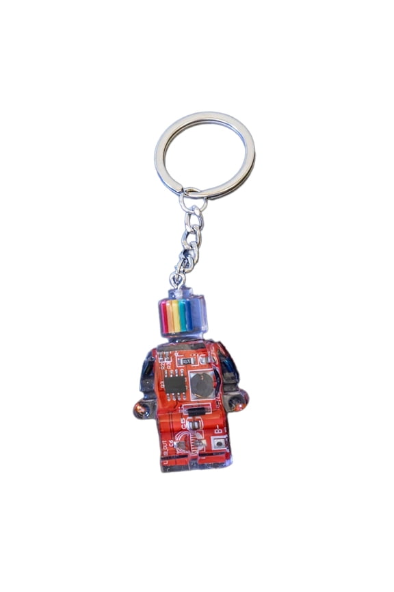 Electronic Robot Pendant Keychain Unisex Key Chain Multi-Functional Phone Chain Funny Keyrings Accessory for Women Girl
