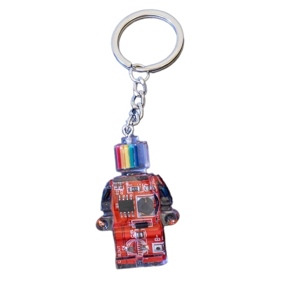 Electronic Robot Pendant Keychain Unisex Key Chain Multi-Functional Phone Chain Funny Keyrings Accessory for Women Girl