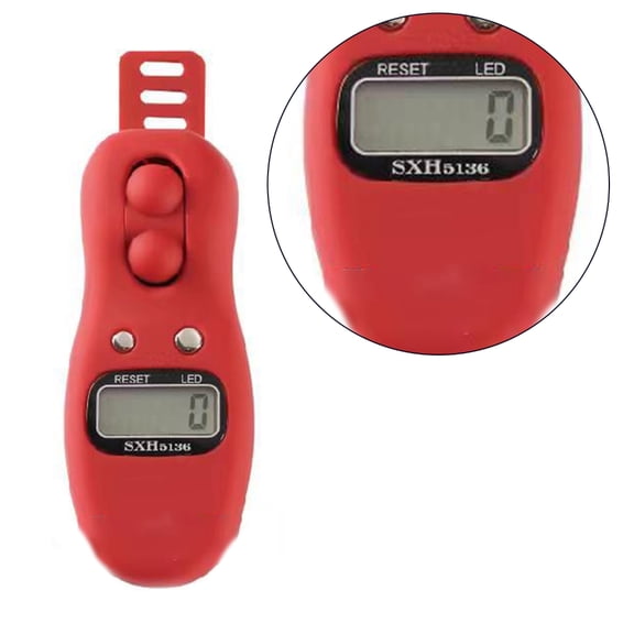 Electronic Rotating Beads Counter Digital Tasbih Tally Counter Resettable Finger Counter Tasbeeh Counter