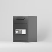 Electronic Safe Deposit Box, Drop Slot Depository Drop Safe With Digital Keypad And 2 Override Keys, Steel Safe Boxes For Home Office Hotel Business