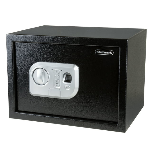 Electronic Safe with Fingerprint Lock for Business or Home ?Key or Biometric Entry Digital Wall or Floor Mount for Jewelry, Cash, and More by Stalwart