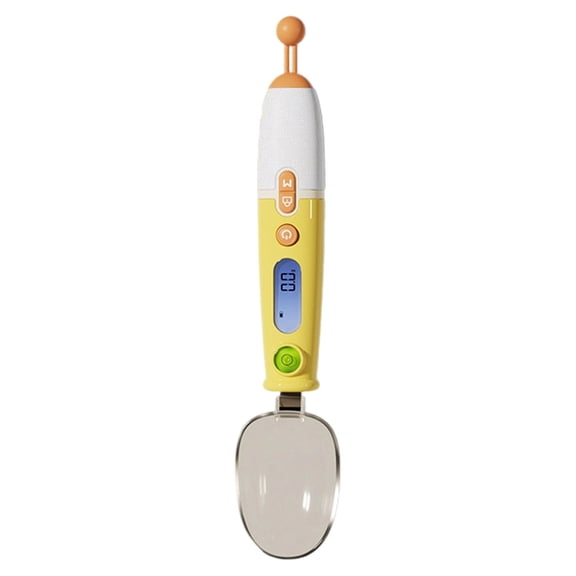 Electronic Scale Measuring Spoon,Smart Digital Measuring Spoon, Scale Spoon Weighing for Food Coffee Powder Tea Ingredients Spice ,Baking Kitchen Gram Measuring Spoons High Precision 0.1g(Yellow)