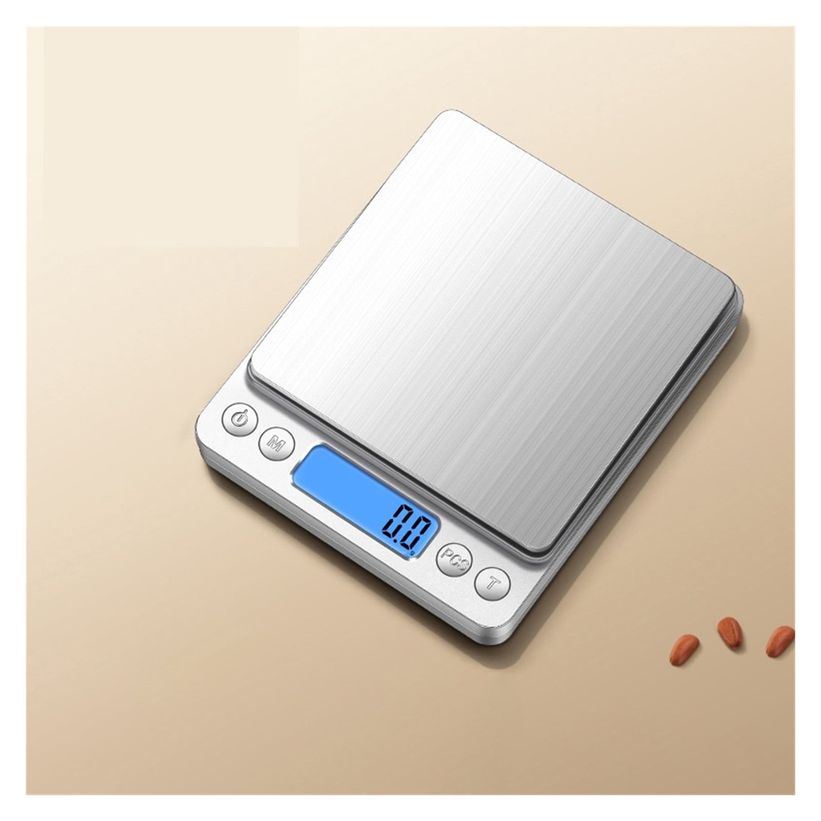 Electronic Scale Stainless Steel Food Scale LCD Display Digital Jewelry Weighing Kitchen Balance ,Multiple Accessories