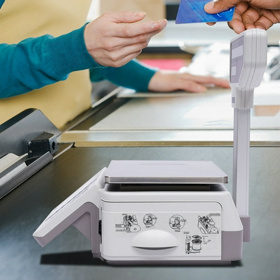Electronic Scale Thermal Label Print Digital Price Computing Scale Dual Display