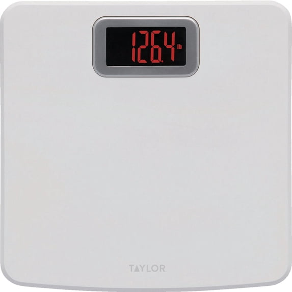 Taylor Electronic Scale Body Weight Scale - Large Display, Digital - White — Residential Use, Standard Application