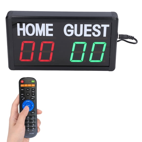 Electronic Scoreboard, 0-99 Aluminum Alloy Frame US Plug 100-240V LED Score Board for Basketball