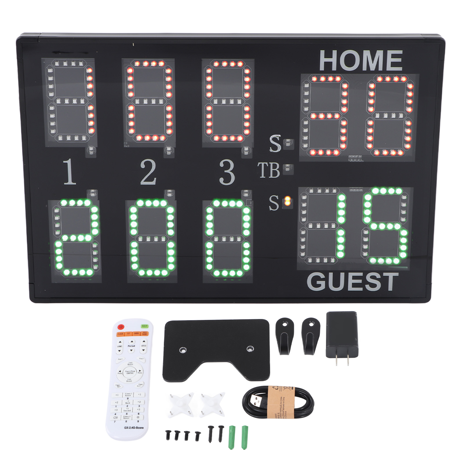 Electronic Scoreboard 10 Digit LED Tabletop Score Board 100?240V for