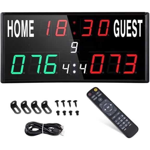 Electronic Scoreboard with Buzzer, LED Portable Scoreboard Basketball, Cornhole Score Keeper for Corn Hole/Ping Pong/Table Tennis Sports, Indoor & Outdoor Games$$Sport & Recreation Other
