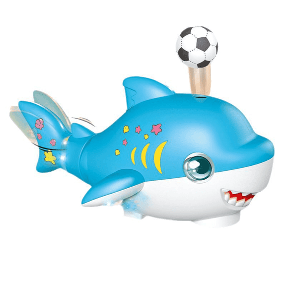 Electronic Shark Toys for Kids, Crawling Tummy Time Toys with Lights & Music for Toddlers Ages 1-3 Birthday Gifts(Blue)