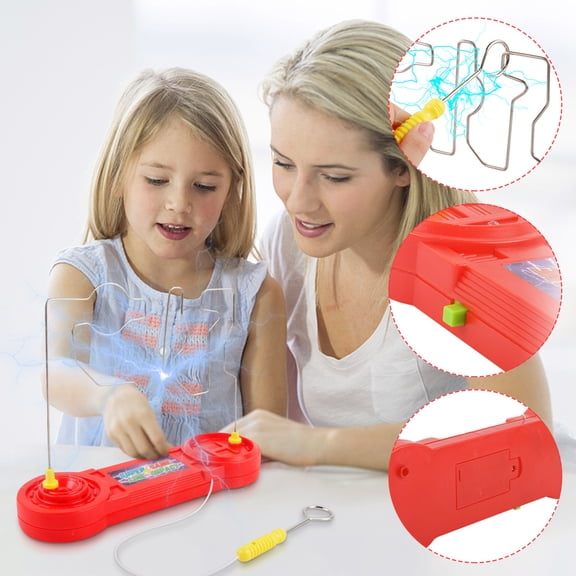 Electronic Shock Bump Maze Game Toy - Steady Hand Nerve Challenge Circuit Puzzle, Hand Eye Coordination Concentration Training, Science Experiment Learning Kit