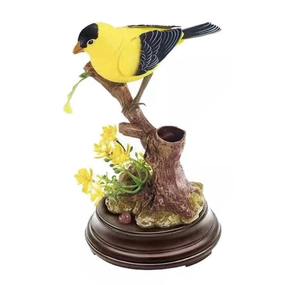 Electronic Singing Bird Toy - Realistic Chirping Simulation Bird for Kids, Home & Office Decoration, Interactive Plush Toy with Sound & Movement, Birthday Gift