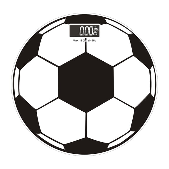Electronic Soccer Scales with Bright Glass Display | USB Charging & Temperature Measurement | Fast & Accurate Body Weight Tracking | Ideal for Daily Use,Soccer Patterns Weighing Scales