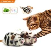 Ipawspace Catnip Electronic Sound Mouse Cat Toy 2 Pack Soft Plush Cat Mouse Elastic String