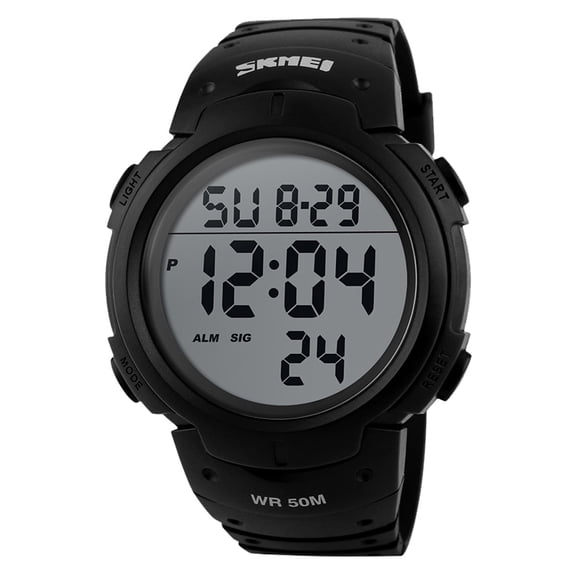 Electronic Sports Watch, Multi-Function Digital Time Date Alarm Stopwatch Waterproof 50M Luminous LED Display For Outdoor Sports Running Hiking And Daily Wear