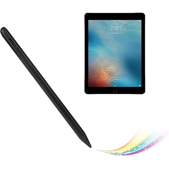 Electronic Stylus for iPad Pro 9.7" Pencil,Active Capacitive Pencil Compatible with Apple iPad Pro 9.7-inch Stylus Pens,Good on Drawing and NotesType-C Rechargeable Pen, Black