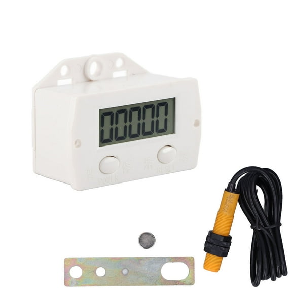 Electronic Tally Counter, Low Power Consumption Shockproof Digital Counter Non Mechanical Wear LCD Gauge For Knitting Machine