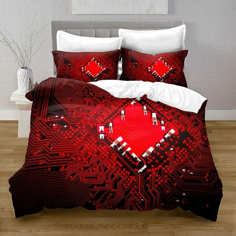 Electronic Technology Duvet Cover King/ Size for Men Teens Circuit