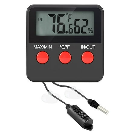 Electronic Thermometer Hygrometer Digital LCD Display Temperature Humidity Meter for Eggs Incubator Reptile Lizard Tanks