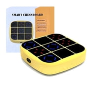 Electronic Tic Tac Toe Game, Upgraded 4-in-1 Handheld Digital Puzzle Console, Portable Travel Brain Toy, Gift for Kids 4+ Home, School, Yellow