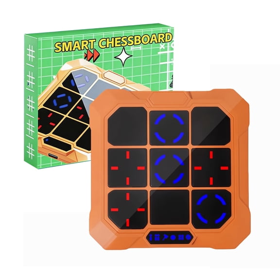 Electronic Tic Tac Toe Game for Easter Gifts, 6-in-1 Rechargeable Handheld Puzzle Game Console with Mute, Brain Teaser Travel Toy for Kids Ages 4 5 6 7 8  Year Old Boys Girls