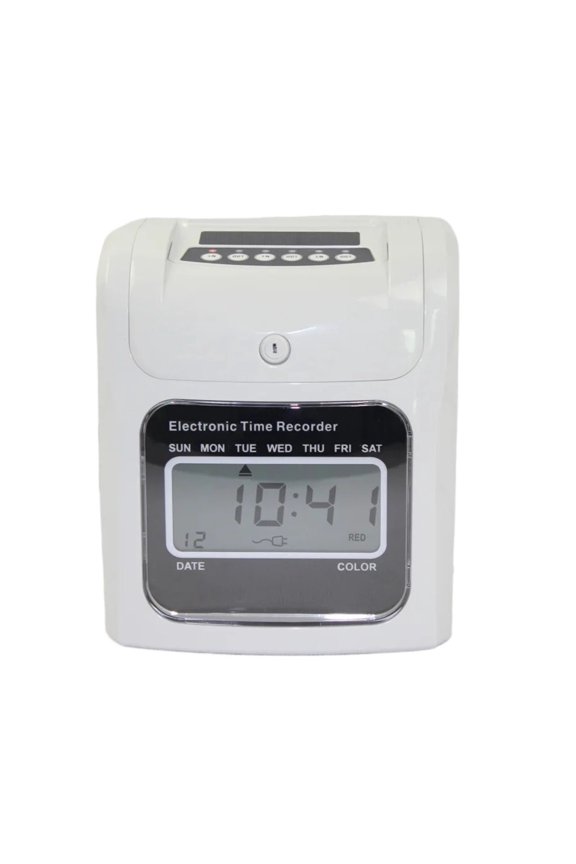 Electronic Time Clock LCD / Clock Face Paper Card Punching Machine Paper Card Attendance Machine ,Versatile Punching Options