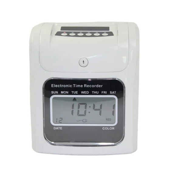 Electronic Time Clock LCD / Clock Face Paper Card Punching Machine Paper Card Attendance Machine ,Versatile Punching Options