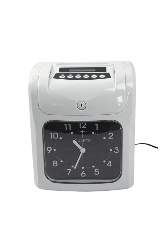 Electronic Time Clock LCD / Clock Face Paper Card Punching Machine Paper Card Attendance Machine ,Versatile Punching Options