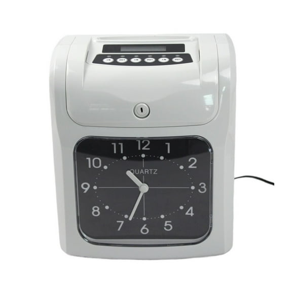 Electronic Time Clock LCD / Clock Face Paper Card Punching Machine Paper Card Attendance Machine ,Versatile Punching Options