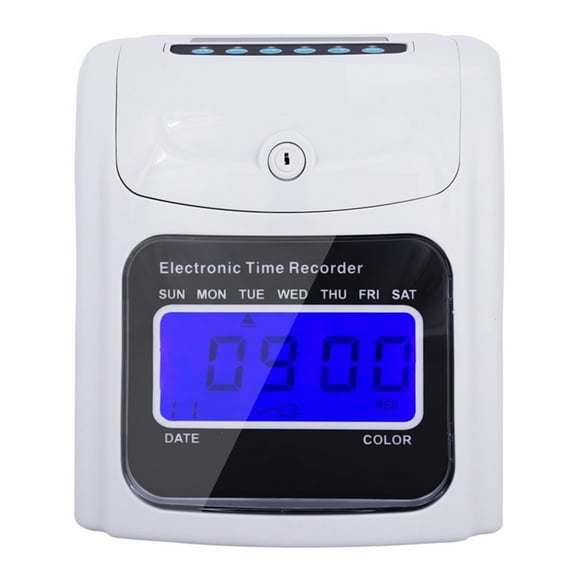 Electronic Time Clocks English Electronic Attendance Machine Employee Labor Card Battery Power Outage Available ,Versatile Punching Options
