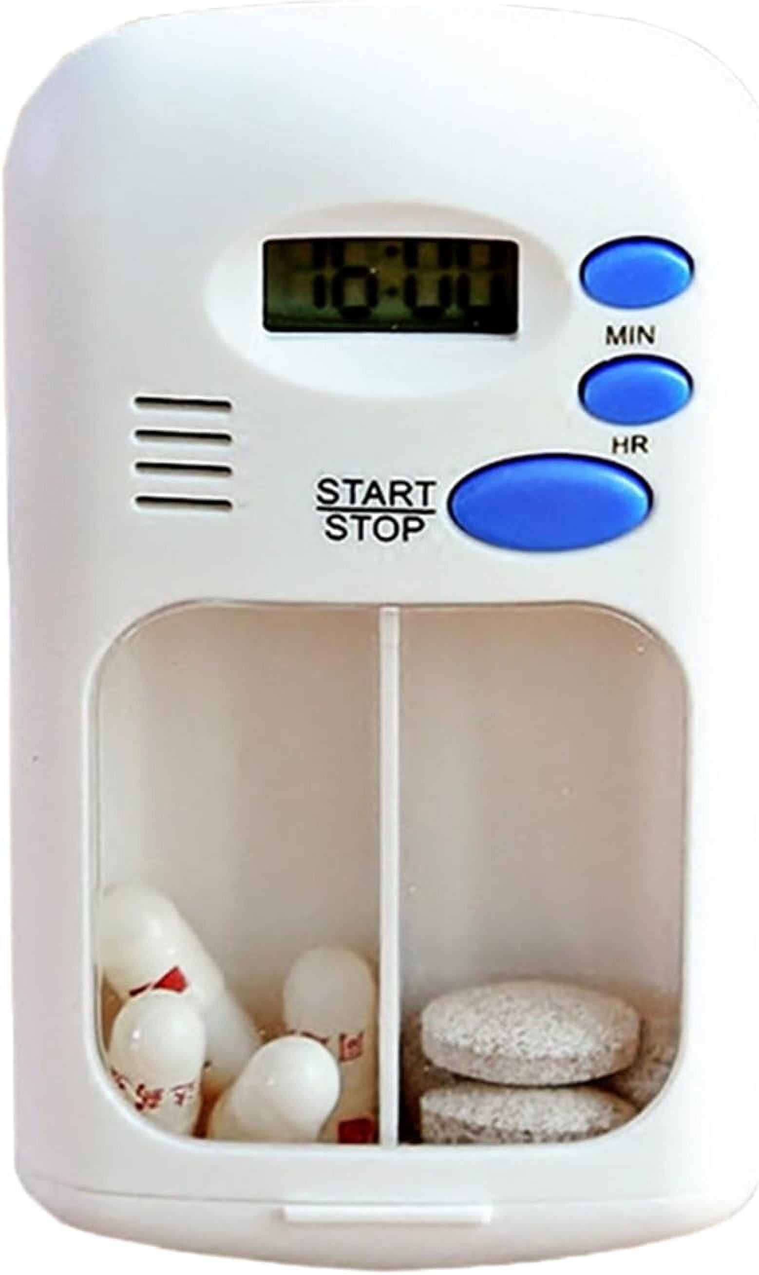 Electronic Timed Pill Dispensers,Digital Pill Organizer,Automatic Daily Pill Box Reminder with Beeping Alarm for Elderly Gift,Portable for Office Travel