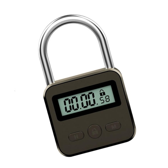 Electronic Timer Padlock Metal Body Time Lock With Adjustable 1 Min To 99 Hours