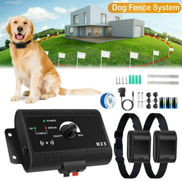 Electronic Training Collar TeqHome Dog Fence System for Small Medium Large Dog Pet Boundary Containment