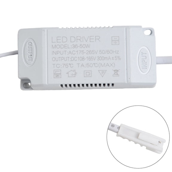 Electronic Transformer LED Driver 36-50W 60HZ 80* 35*23MM AC180-265V50 Constant Current SM Male Plug Ceiling Light