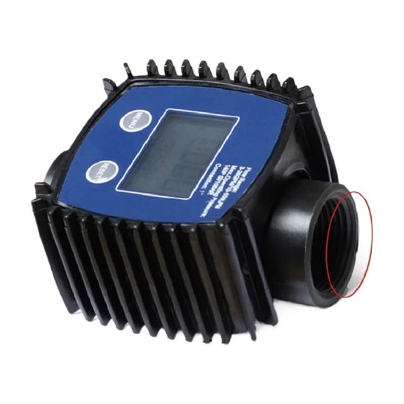 Electronic Turbine Flowmeter 1 Inch Inline LCD Display Fuel Diesel Water Methanol Sensor Tool