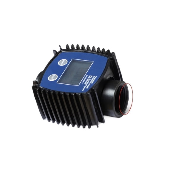Electronic Turbine Flowmeter 1 Inch Inline LCD Display Fuel Diesel Water Methanol Sensor Tool
