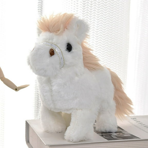 Electronic Walking Horse Toy for Kids - Stuffed Animal, Sound and Movement, Educational Gift for 3+