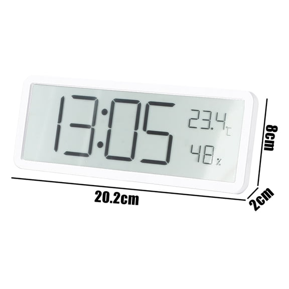 Electronic Wall Clock with LCD Screen for Time Temperature and Humidity