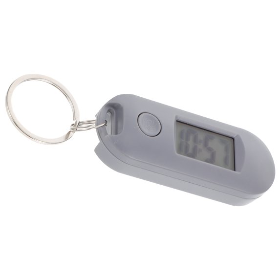 Electronic Watch Key Chain Keychain Hanging Alarm Clock for Kids Smart Child Grey
