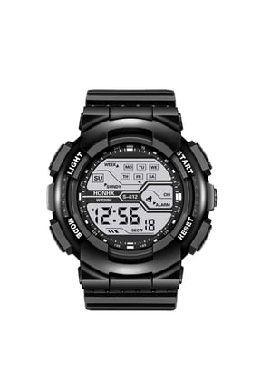 Electronic Watch, Sport Digital Watch with Stopwatch Alarm, 50mm Resin Case Water Resistant Multifunction Wristwatch for KidsAdults, Black