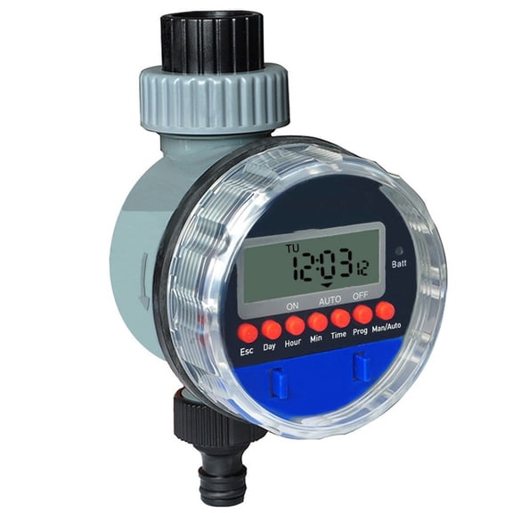 Electronic Watering Timer Garden Irrigation Controller With Transparent Display,Automatic Water Schedule For Outdoor Plants, No Pressure Required, Battery Operated