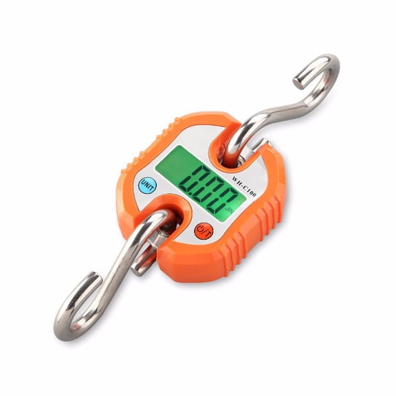 Electronic Weigher,330lb Portable Crane Farm Market Crane Scale Scales Farm Market Steel Scales Farm Scale 330lb Portable Scale Lcd Steel Lcd Steel Scales Market Work Orange