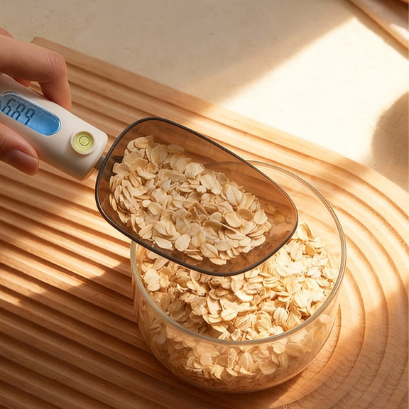 Electronic Weighing Spoon with Gram Scale, Digital Kitchen Scale Spoon, Rechargeable Type-C, Angled Head for Baking & Cooking, 1-Pack