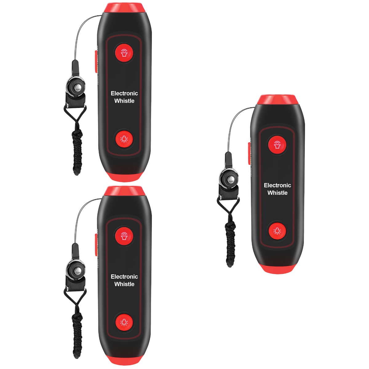 Electronic Whistle 3 Count Electric Whistles for Referees Toys Soccer Red