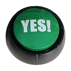 Electronic Yes or No Sound Button Fidget Toys for Adults Funny Press Communication Tool Stress Relief Gadget for Office Meetings and Interactive Games 1 Pack