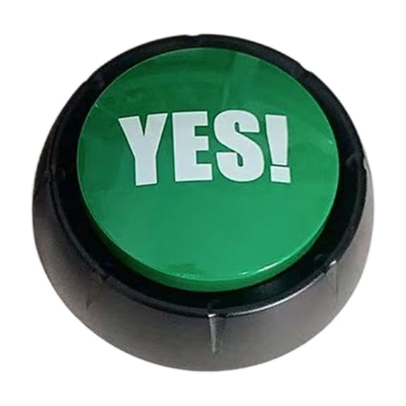 Electronic Yes or No Sound Button Fidget Toys for Adults Funny Press Communication Tool Stress Relief Gadget for Office Meetings and Interactive Games 1 Pack