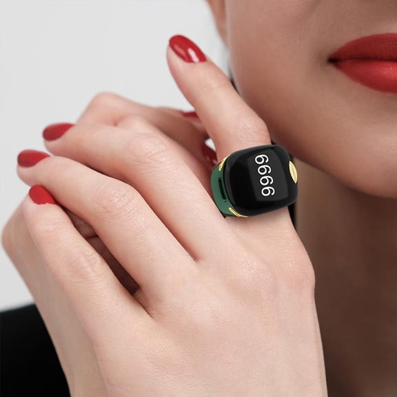 Electronic Zikir Counter, Rechargeable Digital Tasbih Counter with OLED Display, Adjustable Finger Counter for Meditation Prayer