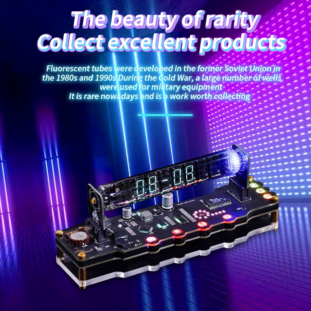 Electronic clock,Display Tube Alarm Time Temperature Display Color ...