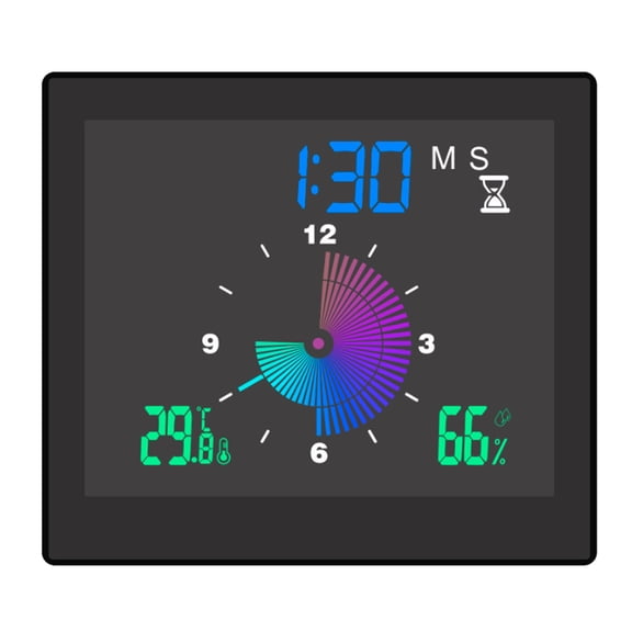 Electronic clock,Limit Dual Display Upper/lower Limit Clock Waterproof With Snooze Function Clock Clock Temperature Dual Alarms With Lcd Display Snooze Function Countdown Twirltide Black